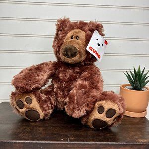 Gund Philbin Chocolate 12" Brown Teddy Plush Stuffed Animal Toy Lovey 6047540
